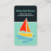 セイルカラフルヨットセーリングボートバーチカルボート 名刺 (正面)