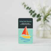 セイルカラフルヨットセーリングボートバーチカルボート 名刺 (スタンド正面)