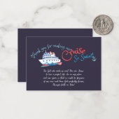 セイルクルーズをク感謝していルートに設定 ノートカード (正面/裏面インサイチュ)