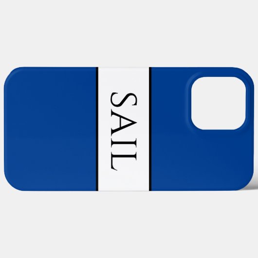 セイルスポー航海のティはっきりした深いブルーホワイトストライプ Case-Mate iPhoneケース (裏面 (横))