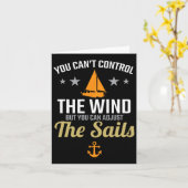 セイルズボート愛好家セーリングヴィンタを調整できる カード (黄色い花)