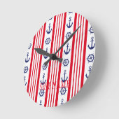 セイルズ海軍スタイル ラウンド壁時計 (傾斜)