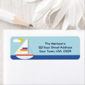 セイルセイル遠くにボート差出人住所ラベル ラベル (インサイチュ)