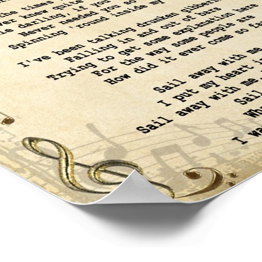 セイルソングリ遠くにリックヴィンテージウォールアートプリント ポスター (角)