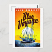 セイルトルコ、観光客船、地中海の海 ポストカード (正面/裏面)