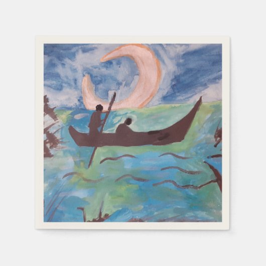 セイルバイムーンライト紙 スタンダードカクテルナプキン (正面)