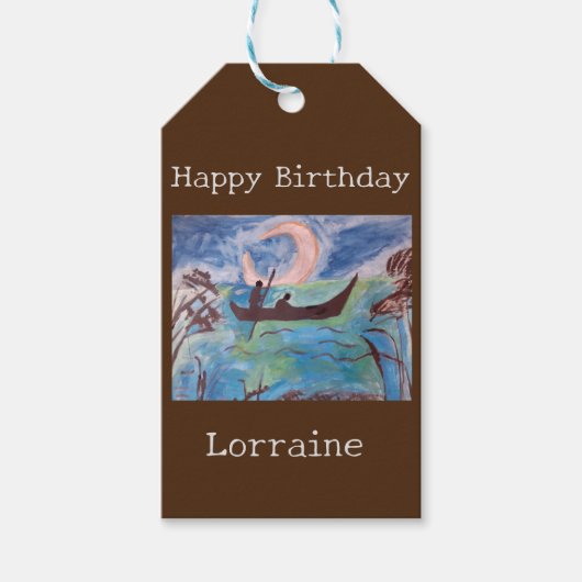 セイルバイムーンライト誕生日 ギフトタグ (正面)