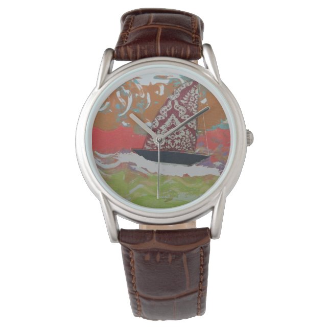 セイルパターン（の模様が）ある 腕時計 (正面)