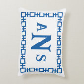 セイルブルースクエアギリシャ鍵モノグラム アクセントクッション (裏面(縦))