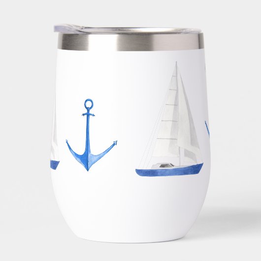 セイルボートとブルーいかり航海のワクールイン (右面)