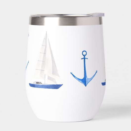 セイルボートとブルーいかり航海のワクールイン (左面)