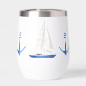 セイルボートとブルーいかり航海のワクールイン (背面)