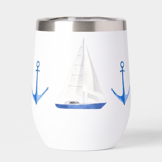 セイルボートとブルーいかり航海のワクールイン (背面)