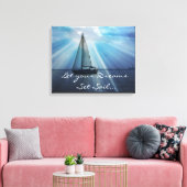 セイルボートキャンバスラップ キャンバスプリント (インサイチュ (リビング))