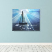 セイルボートキャンバスラップ キャンバスプリント (インサイチュ (ウッドフロア))