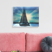 セイルボートキャンバスラップ キャンバスプリント (インサイチュ (リビング))