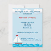 セイルボートベビーシャワー招待状 招待状 (裏面)