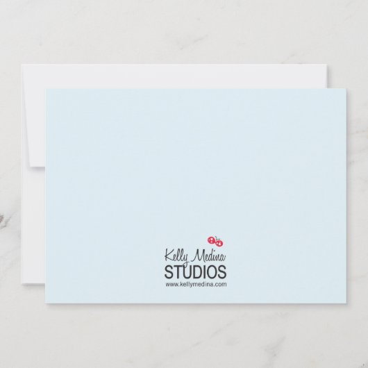 セイルボートベビーシャワー招待状 招待状 (裏面)