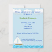 セイルボートベビーシャワー招待状 招待状 (裏面)