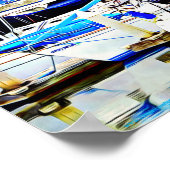 セイルボートマリーナフォトアートプリント ポスター (角)