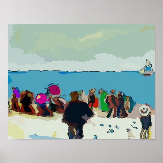 セイルボートレース抽象芸術 ポスター (正面)