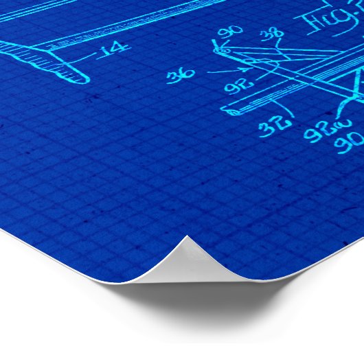 セイルボート設計図no.3航海のテーマ芸術 ポスター (角)