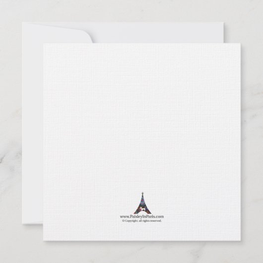 セイルボート誕生日招待状スクエア 招待状 (裏面)