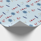 セイルボー航海のツ灯台帆船海 ラッピングペーパー (角)