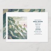 セイルボー航海のト海ア結婚ートブライダルシャワー 招待状 (正面/裏面)