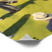 セイルモーターボートヴィンテージ航海のアンティーク ポスター (角)