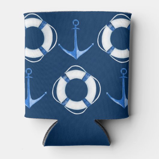 セイルライフ遠くにリングや輪およびいかりライフセーバー 缶クーラー (正面)