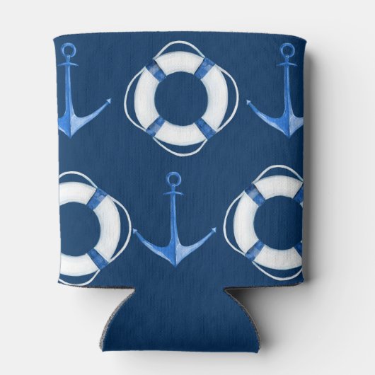 セイルライフ遠くにリングや輪およびいかりライフセーバー 缶クーラー (裏面)