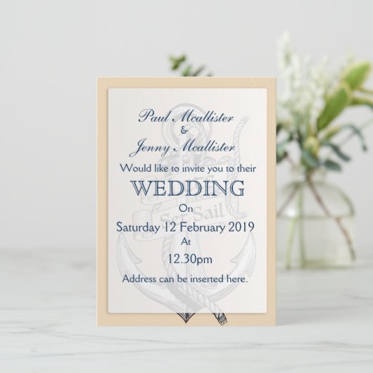 セイルヴィンテージ航海の結婚式招待状 招待状 (スタンド正面)