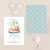 セイル新しい冒険かわいい赤ちゃんシャワー招待状 招待状