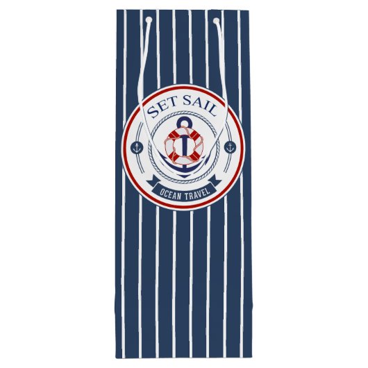 セイル海旅行の設定航海の ワインギフトバッグ (裏面)