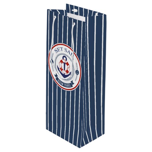 セイル海旅行の設定航海の ワインギフトバッグ (正面アングル)