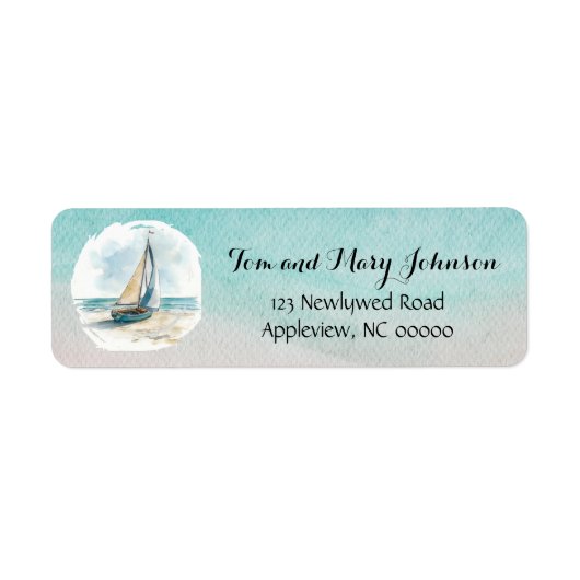 セイル結婚の差出人住所ラベル ラベル (正面)