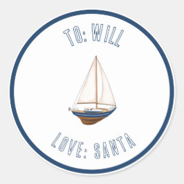 セイル航海のボートカスタムラベルシール ラウンドシール