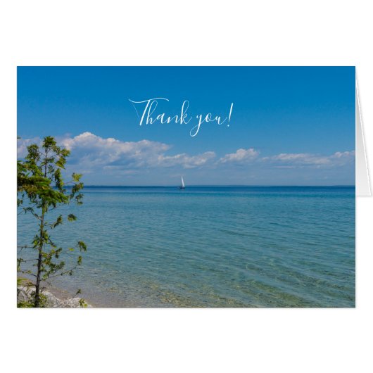 セイル遠くにサンキューカード (正面横)