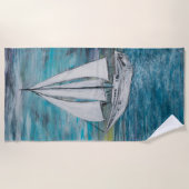 セイル遠くにビーチタオル ビーチタオル (正面)