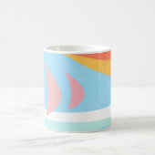 セイル遠くに抽象芸術ヨット コーヒーマグカップ (中央)
