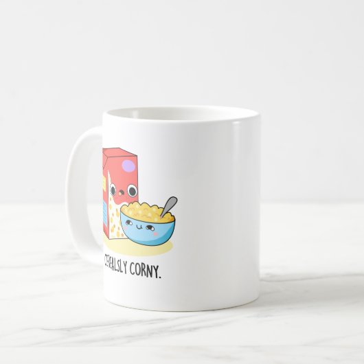 セイレアリーcornyおもしろいミルクのシリアルのパン コーヒーマグカップ (正面左)