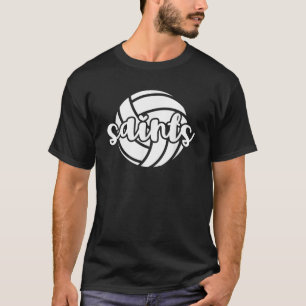 セイントバレーボールチームマスコットスクールスピリットゲームN Tシャツ