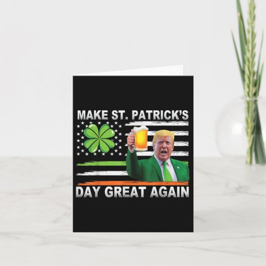 セイントSt patricks day素晴らしを再びおもしろいトランプ カード (正面)