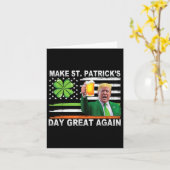 セイントSt patricks day素晴らしを再びおもしろいトランプ カード (黄色い花)