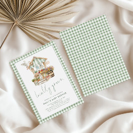 セイージギンガム地元で育った市場の赤ちゃんシャワー 招待状