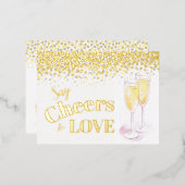 セイ応援ブライダルシャワーワインシャンパンテイスティング 箔シーズンポストカード (正面/裏面)