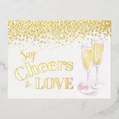 セイ応援ブライダルシャワーワインシャンパンテイスティング 箔シーズンポストカード (正面)