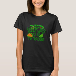 セイYESからタコスおもしろいカラフルフィエスタグリーングロー Tシャツ