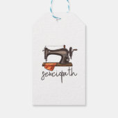 セウシオパス裁縫マシンおもしろい引用文ミニマリスト ギフトタグ (裏面)